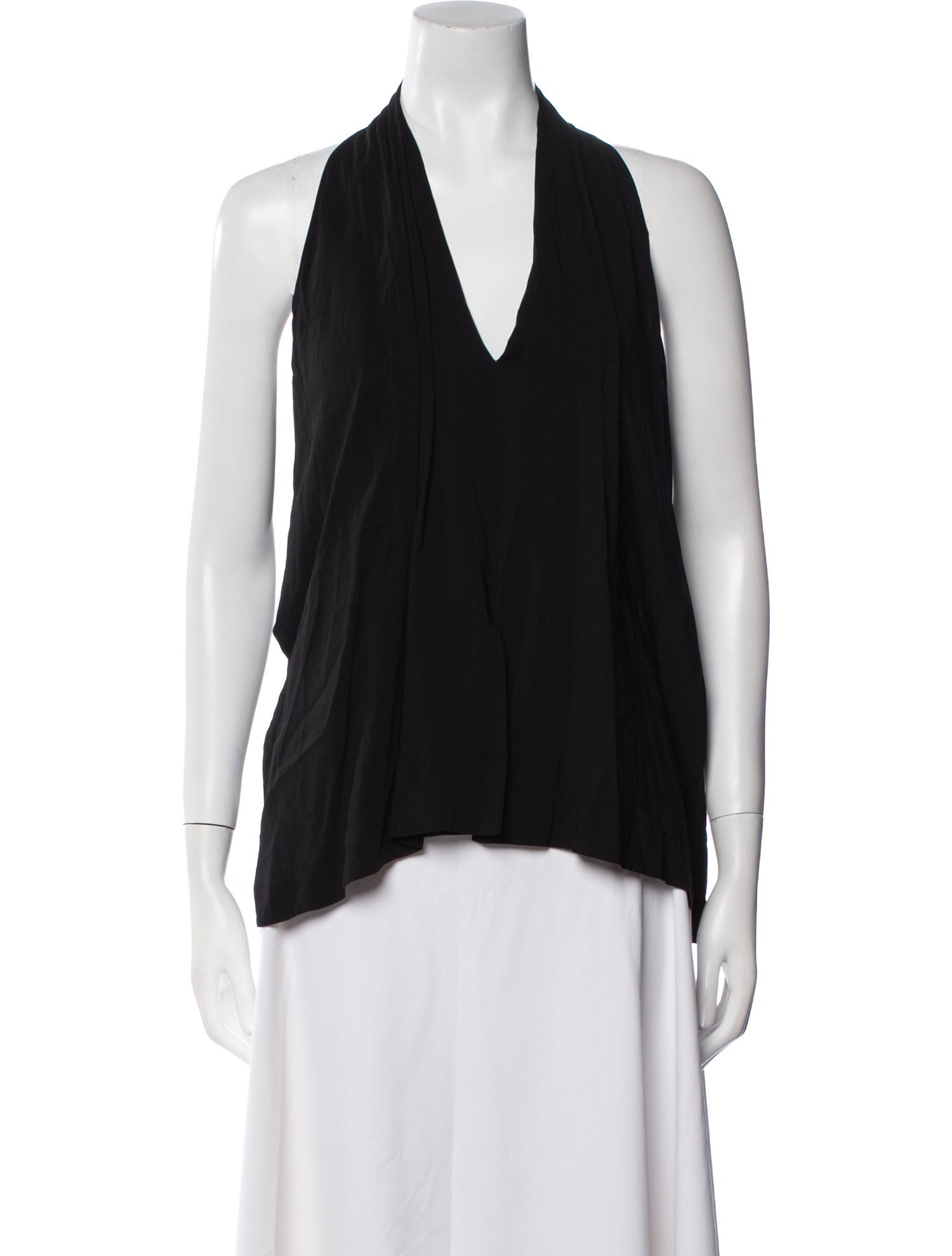 Donna Karan V-Neck Sleeveless Top